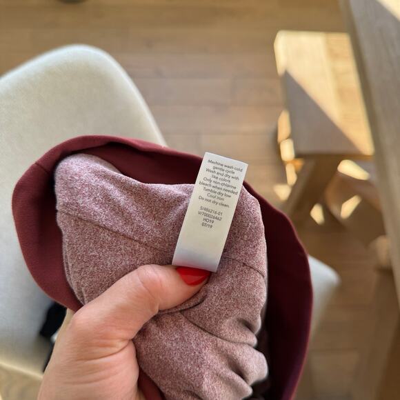 Athleta Attitude Lined Ruched Stretch High Rise Pants Red 2 - Picture 9 of 9